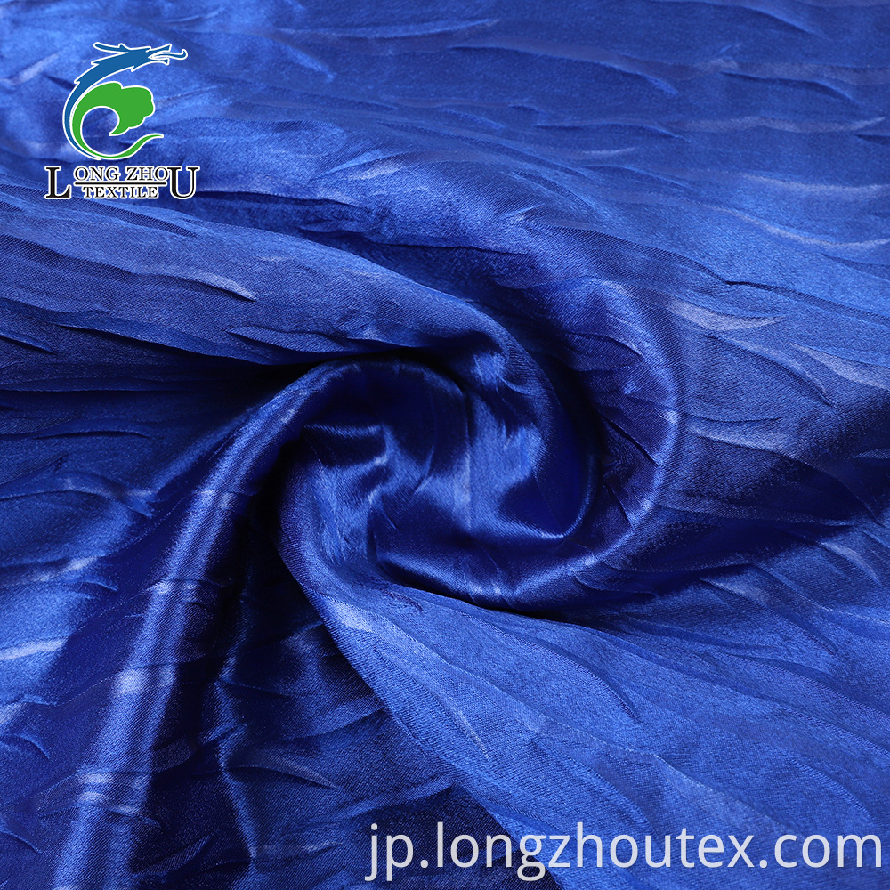 Back Crepe Satin PD Crumpled Fabric